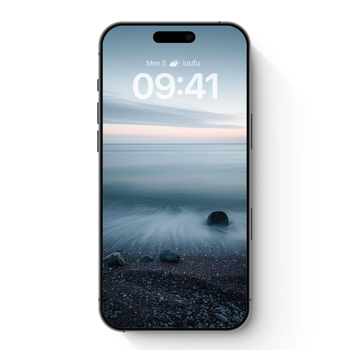 Eternal Shoreline: Serene Pebbles and Misty Waves Eternal Shoreline: Serene Pebbles and Misty Waves