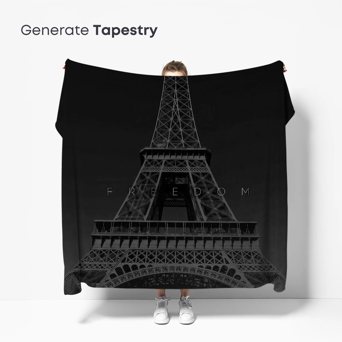 Eiffel Tower in Monochrome: Freedom's Silhouette - Image 5