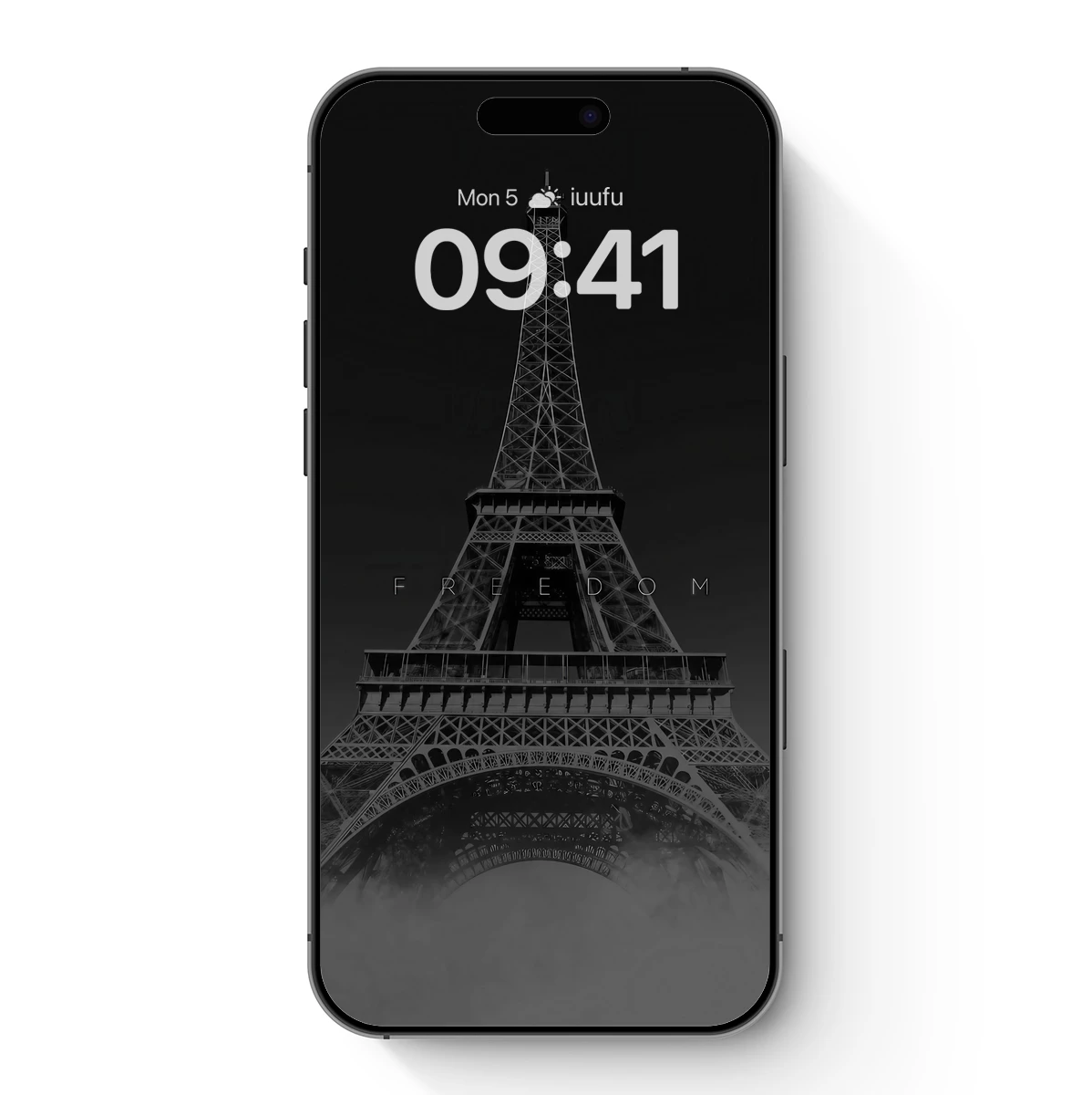 Eiffel Tower in Monochrome: Freedom's Silhouette