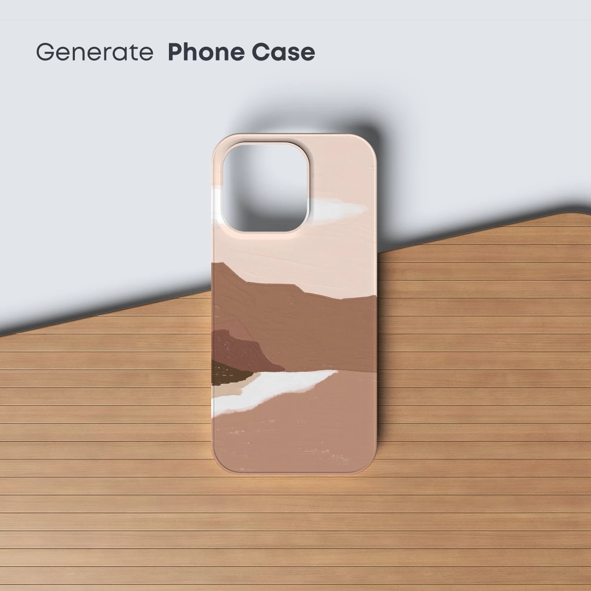 Desert Dawn Palette: Abstract Coastal Serenity - Image 3