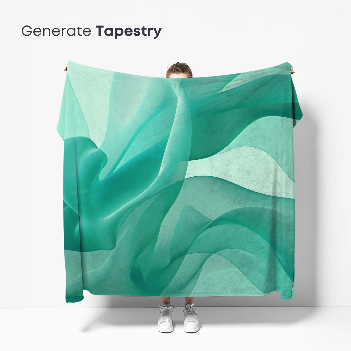 Ethereal Aqua Waves: A Fluid Symphony in Teal - Image 5