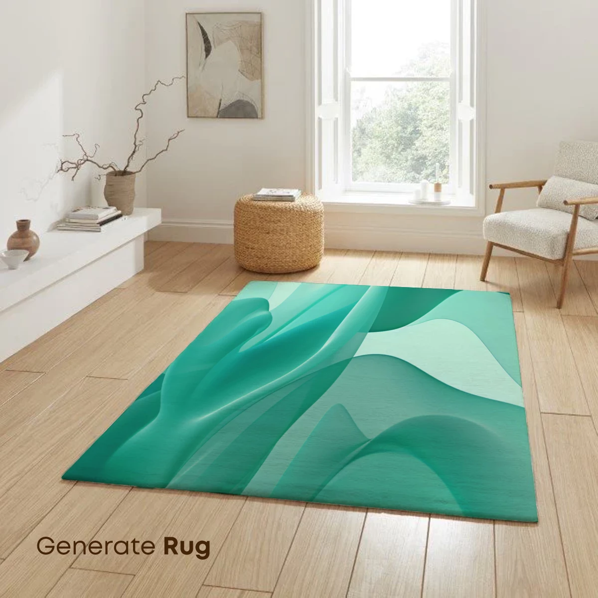 Ethereal Aqua Waves: A Fluid Symphony in Teal - Image 6