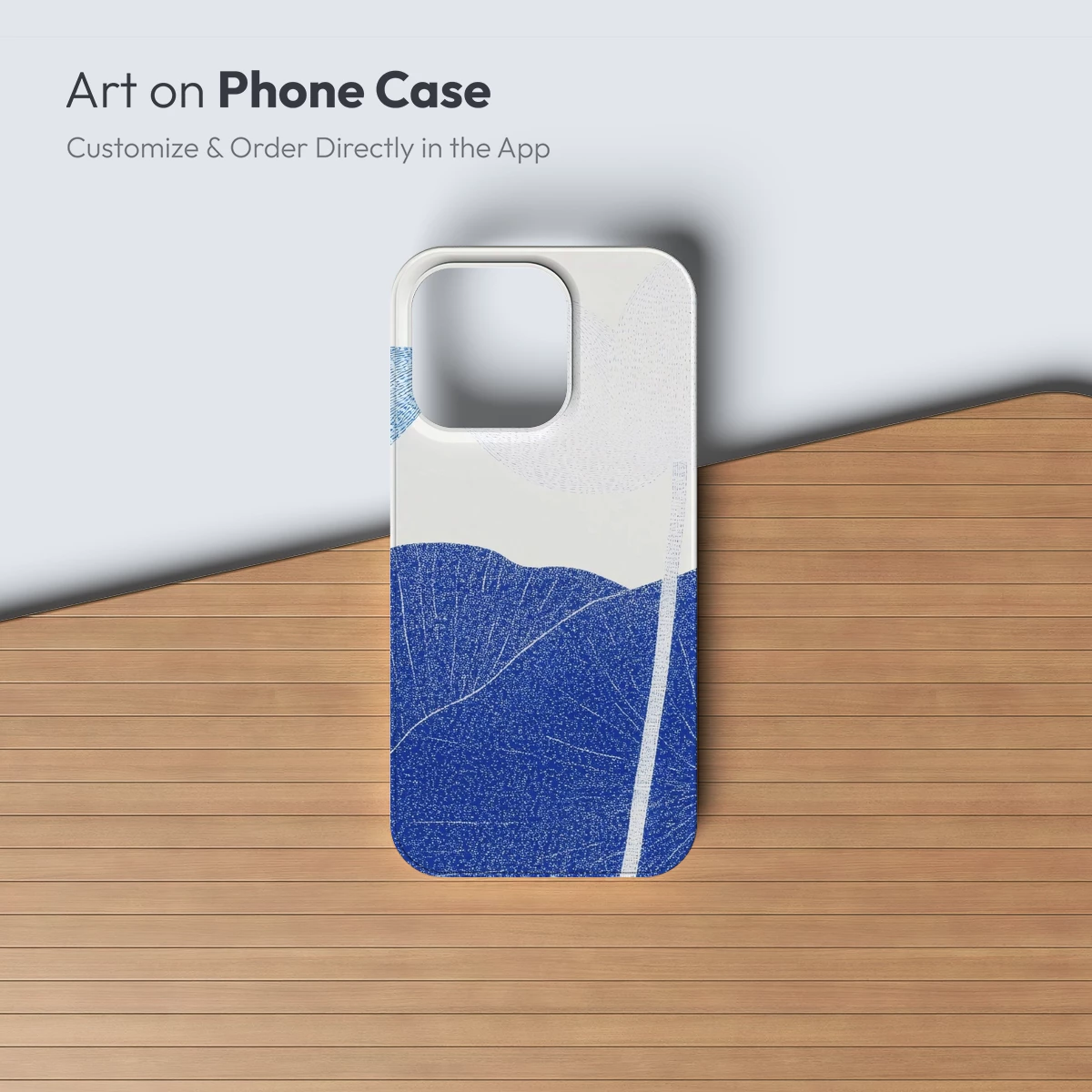 Blue Lotus Serenity: Textured Floral Harmony - Image 3