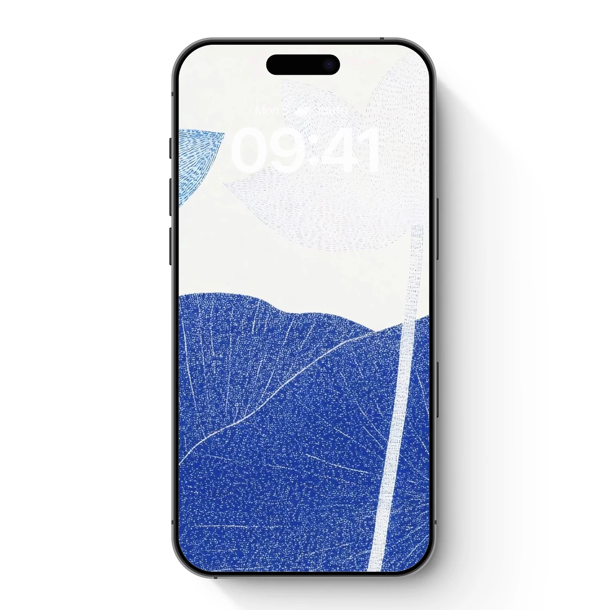 Blue Lotus Serenity: Textured Floral Harmony