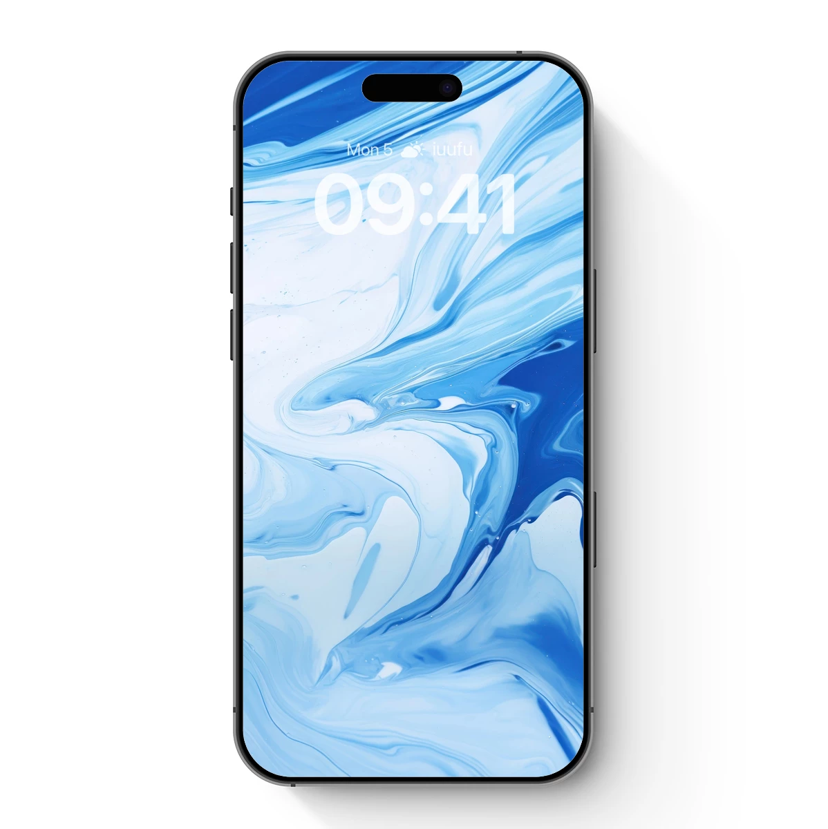 Ethereal Blue Swirls: Abstract Fluid Art