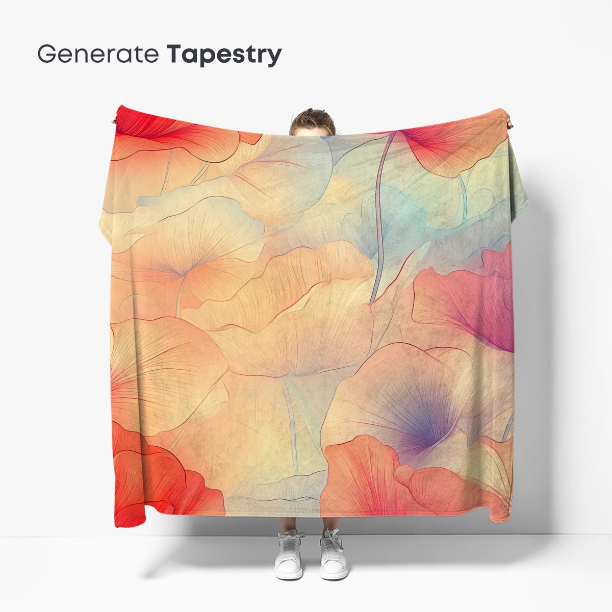 Ethereal Floral Symphony: Blush and Coral Petals - Image 5