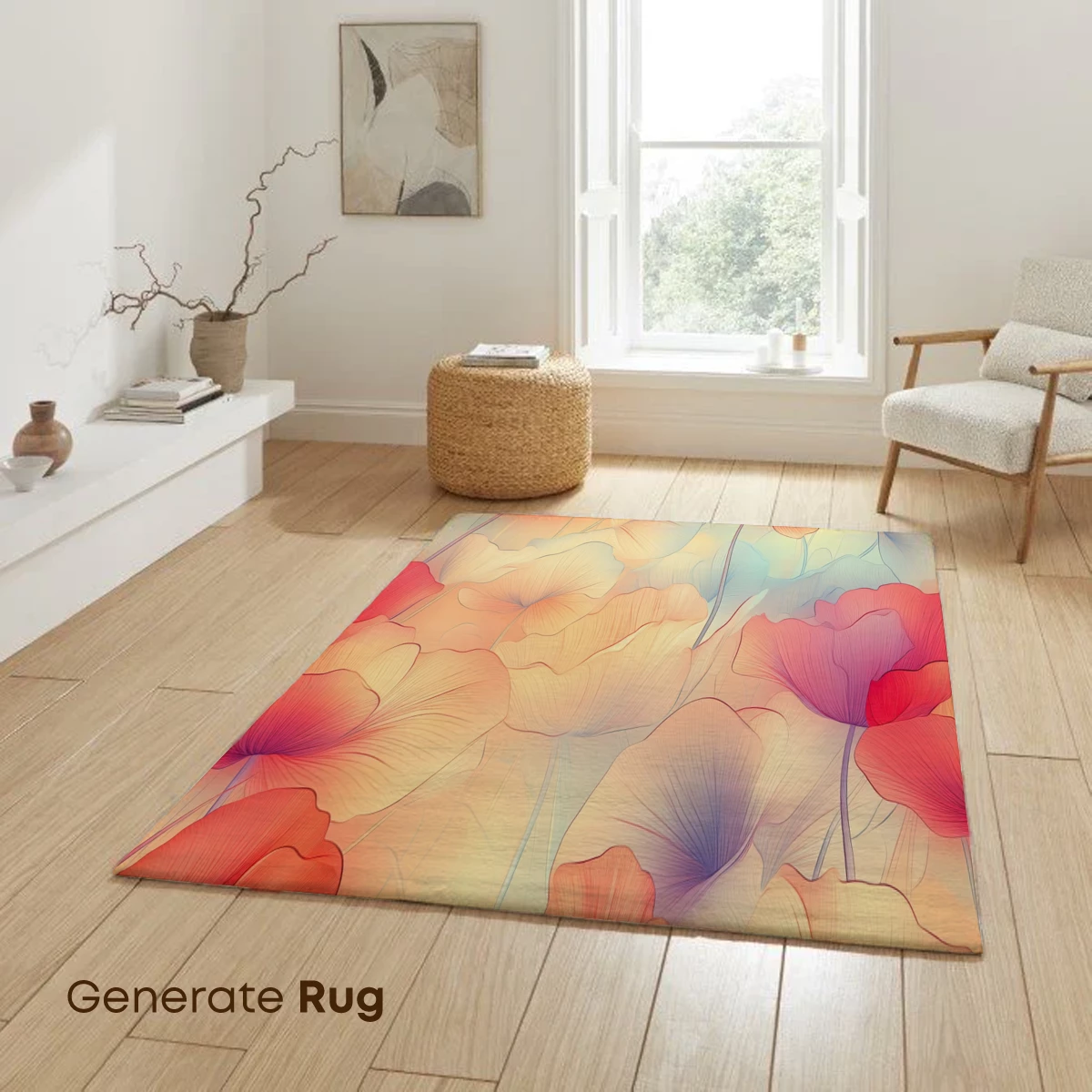 Ethereal Floral Symphony: Blush and Coral Petals - Image 6