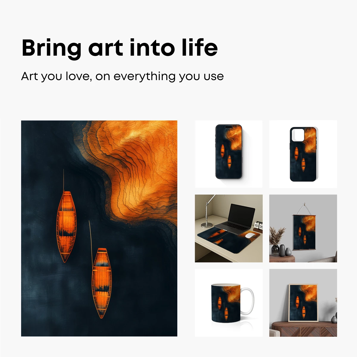 Crimson Canoes in Celestial Currents - Image 2