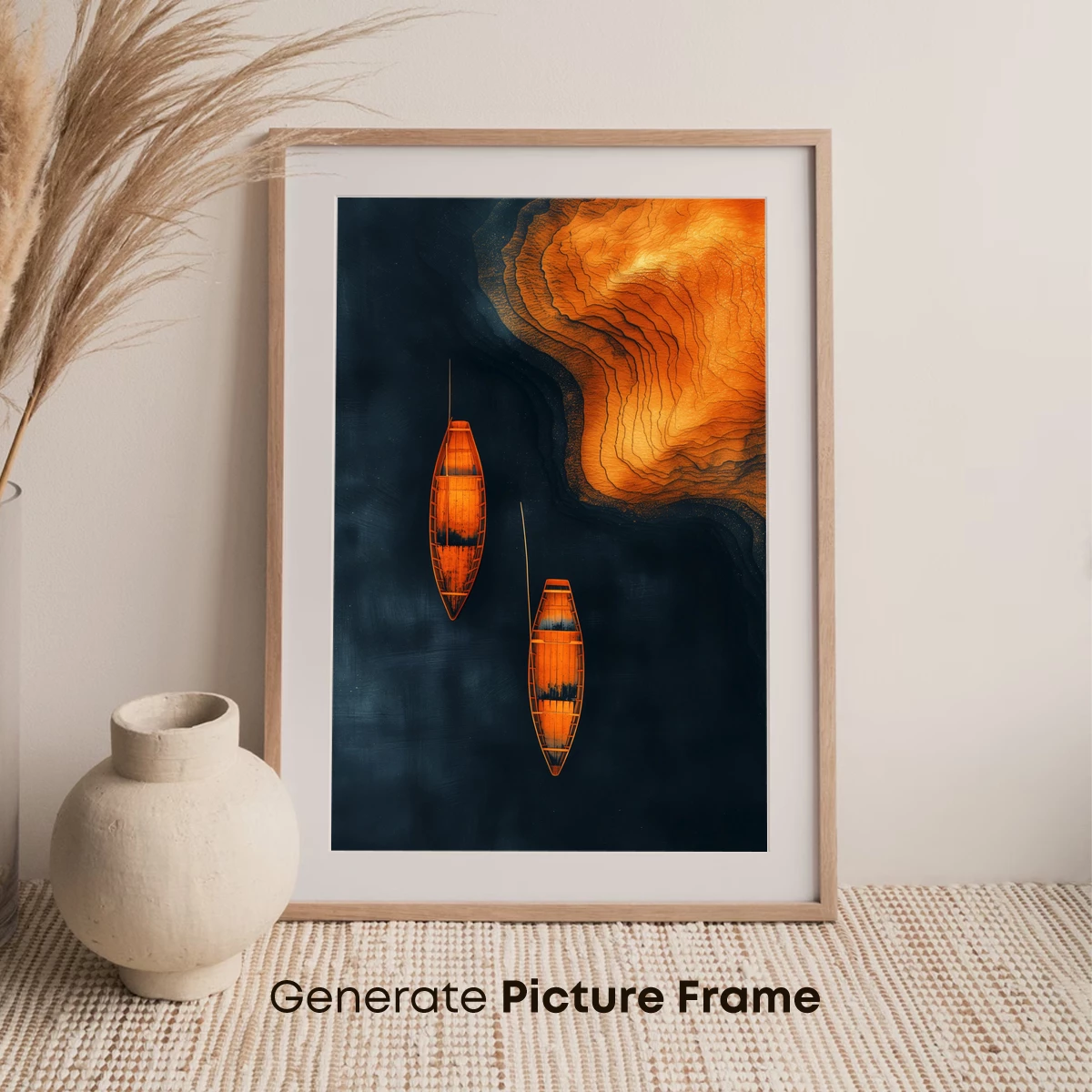 Crimson Canoes in Celestial Currents - Image 7