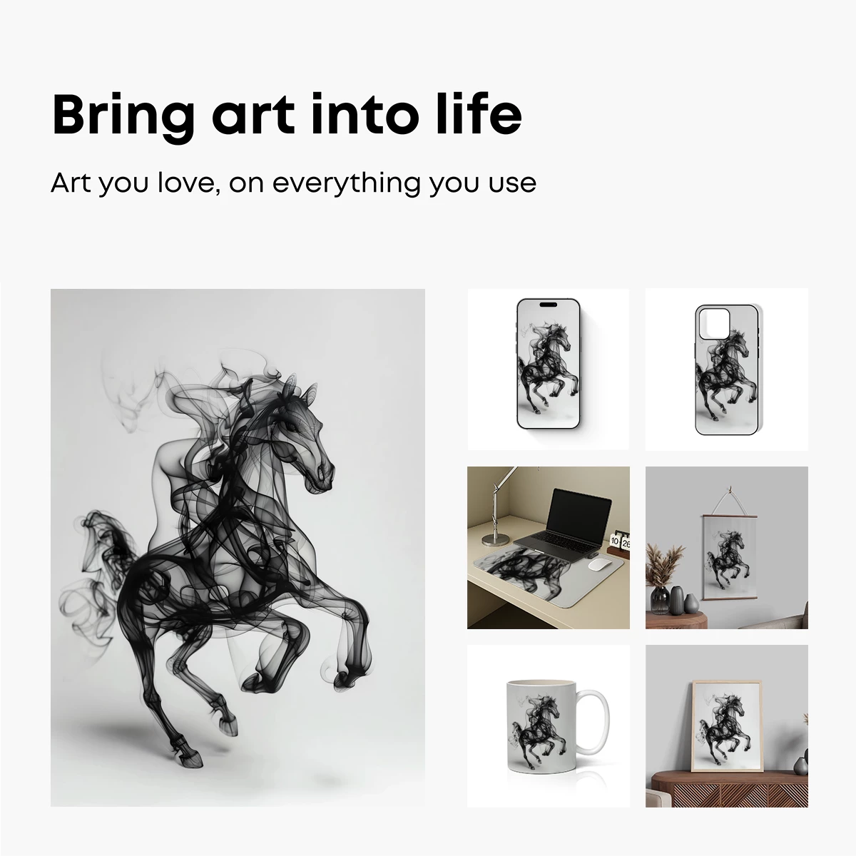 Ethereal Smoke Horse: Dynamic Artistry in Vapor Form - Image 2