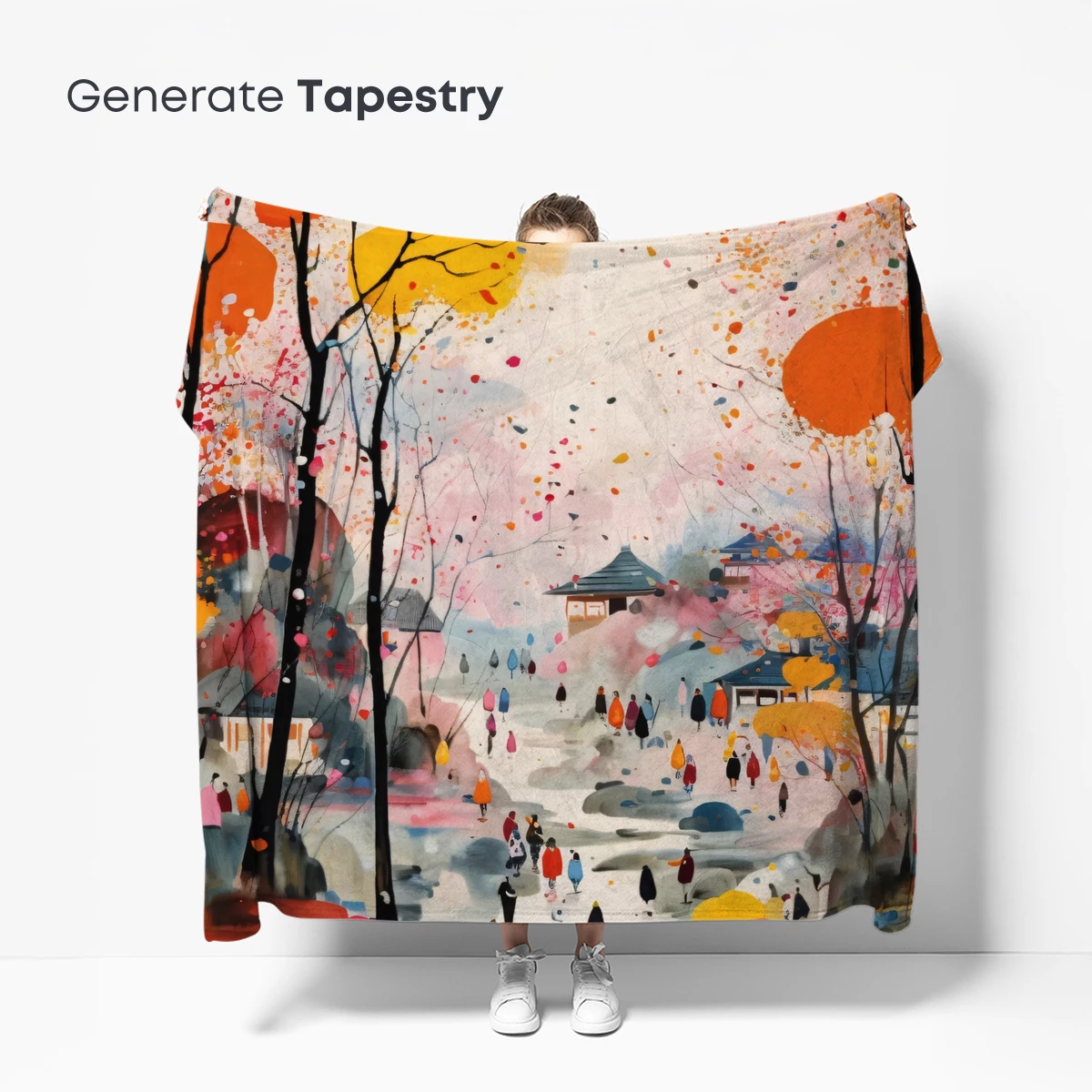 Autumnal Village Harmony: A Colorful Tapestry of Life - Image 5