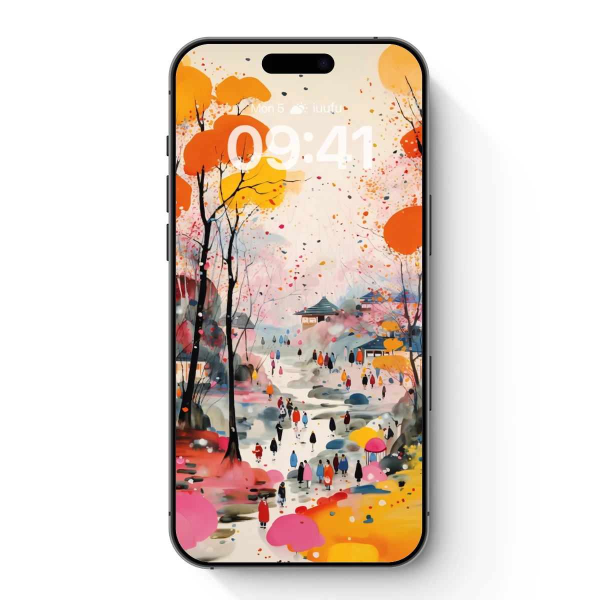 Autumnal Village Harmony: A Colorful Tapestry of Life