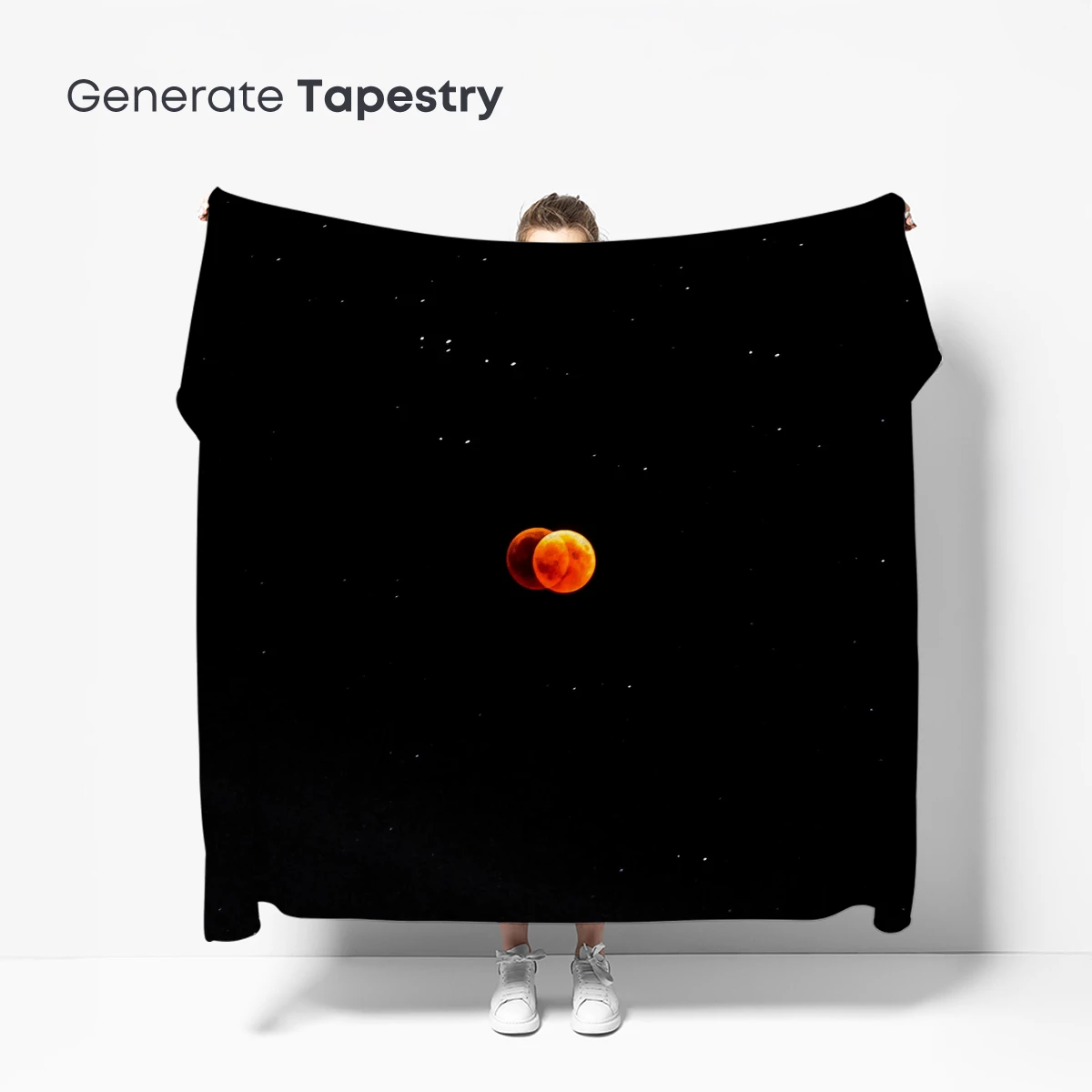 Eclipse of Cosmic Fire: Celestial Dance in Orange - Image 5