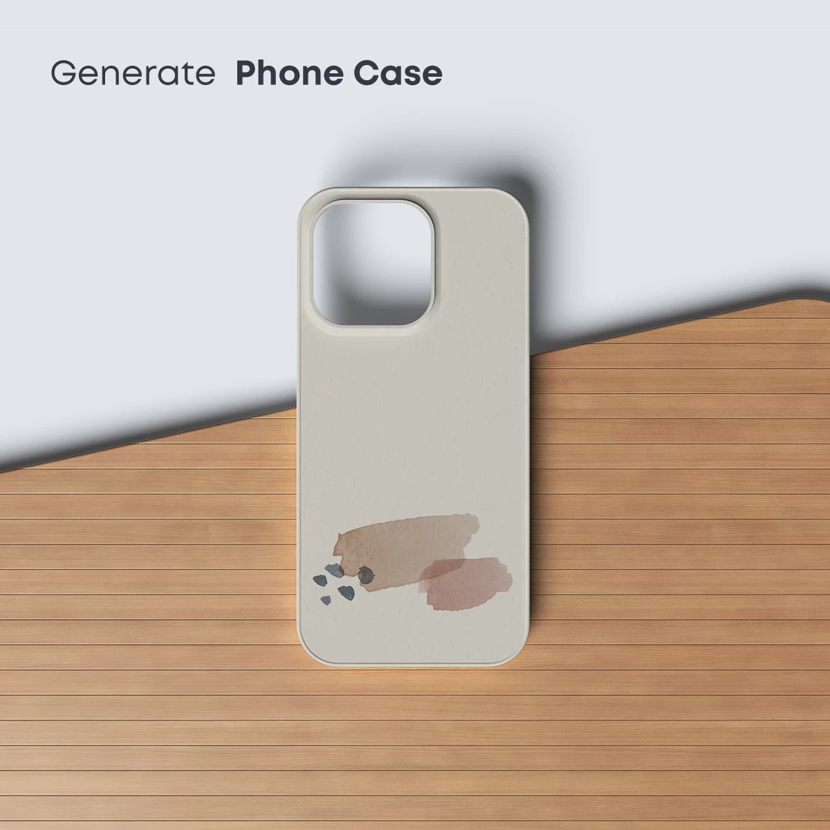 Abstract Earth Tones: Minimalist Brushstrokes and Pebbles - Image 3