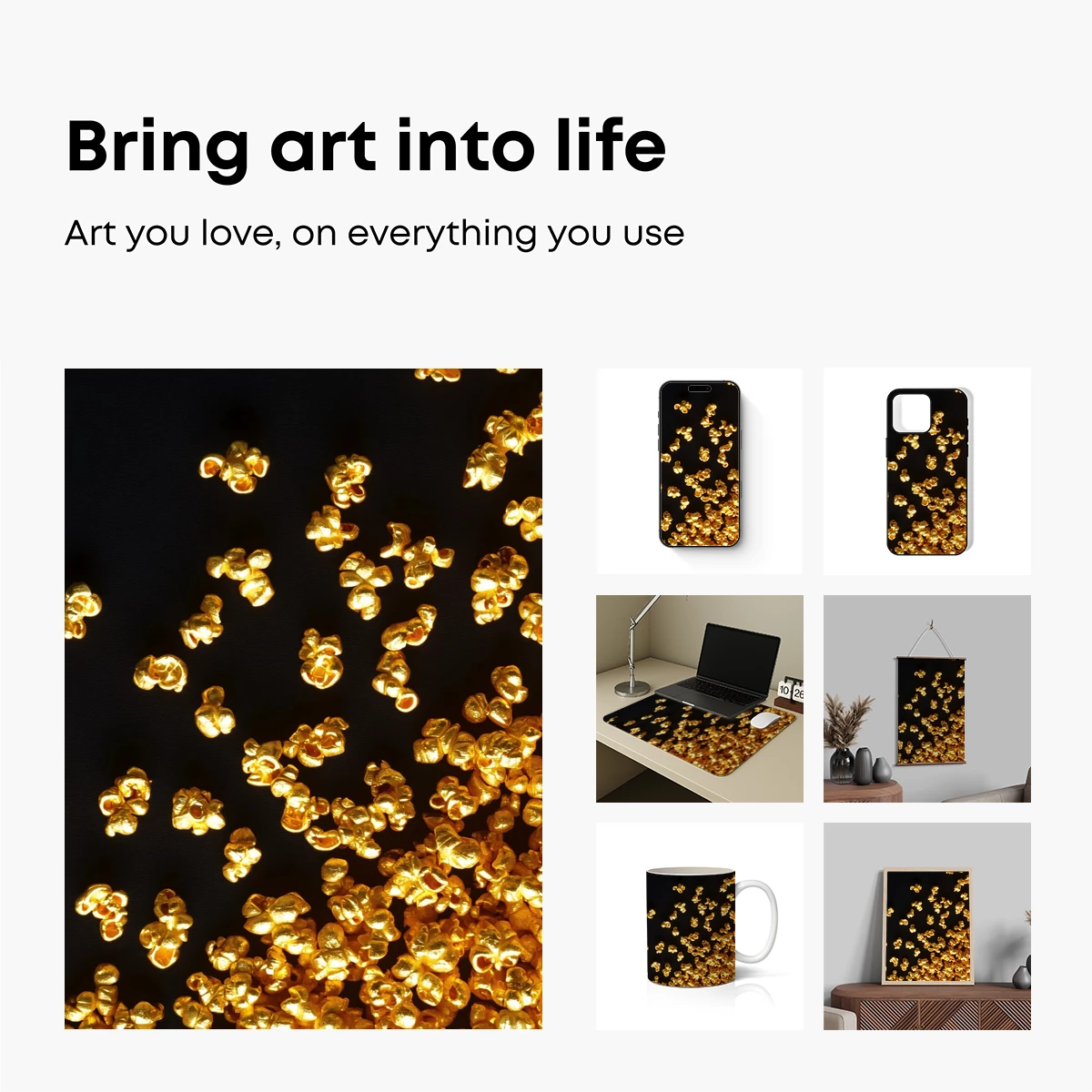 Golden Popcorn Cascade: A Radiant Feast for the Eyes - Image 2