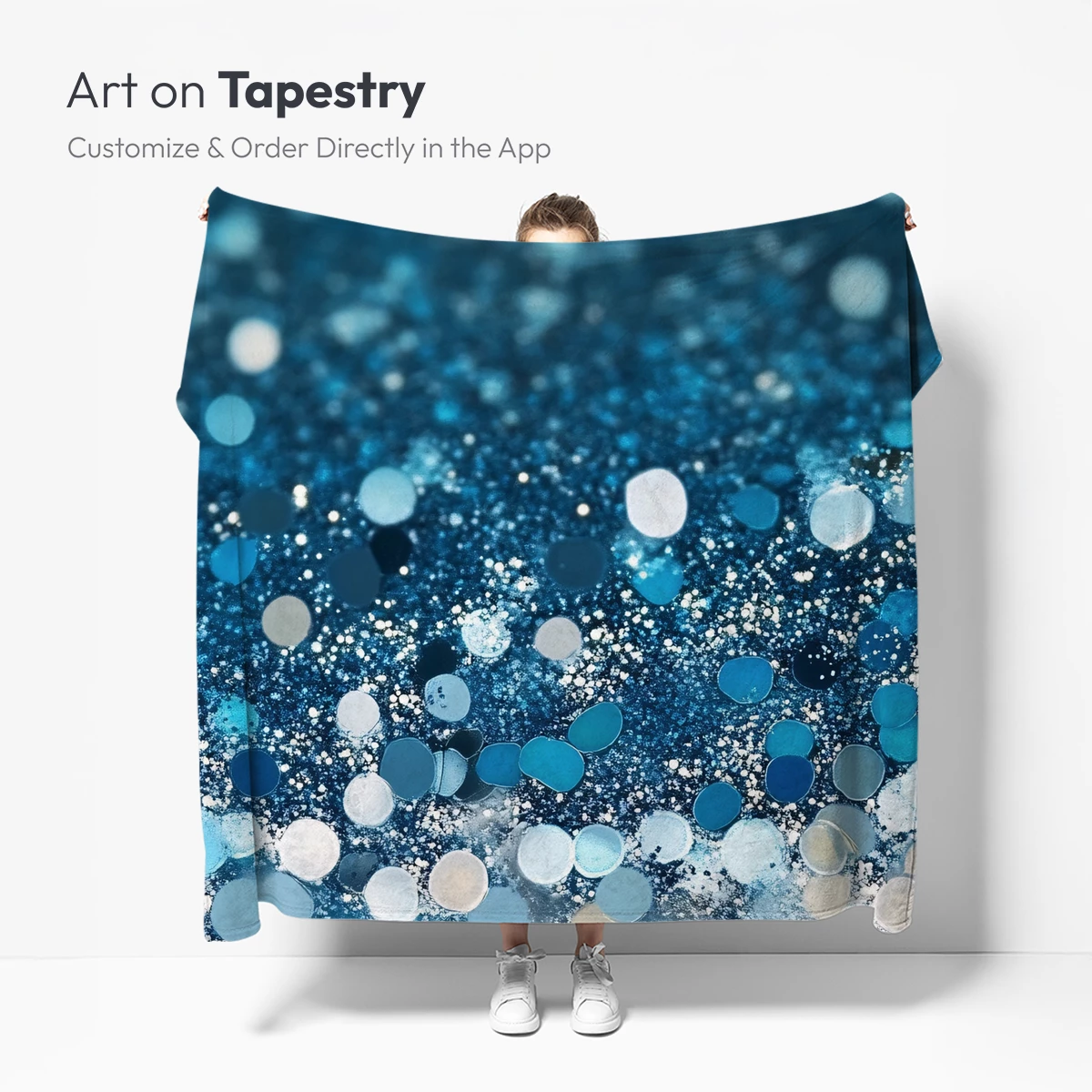 Blue Glitter Galaxy: Cosmic Confetti Dream - Image 5