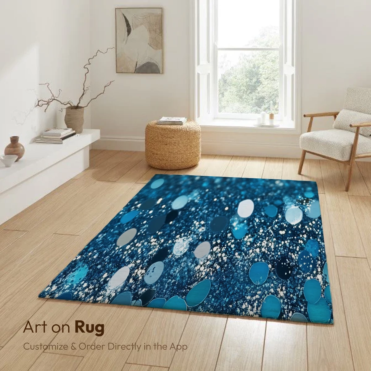 Blue Glitter Galaxy: Cosmic Confetti Dream - Image 6