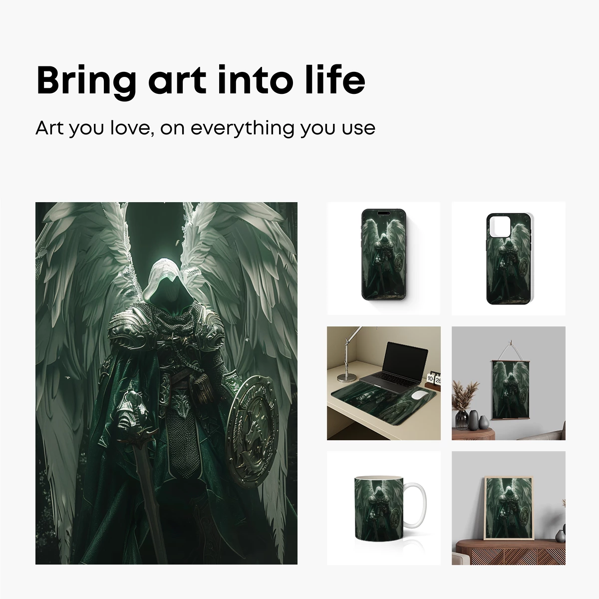 Ethereal Guardian: Angelic Knight in Armor - Image 2