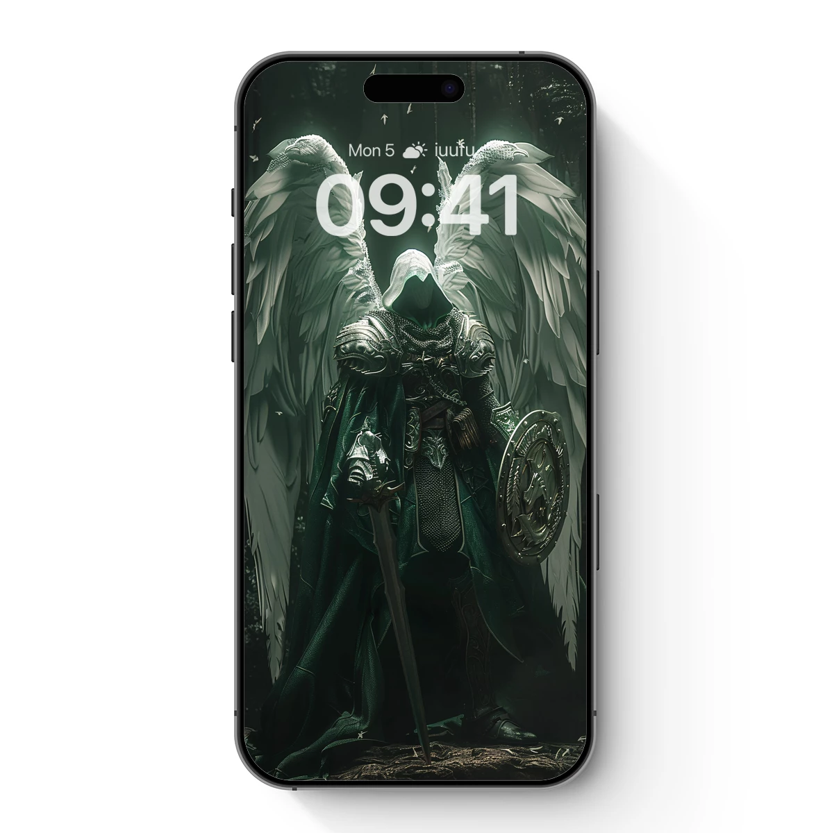 Ethereal Guardian: Angelic Knight in Armor