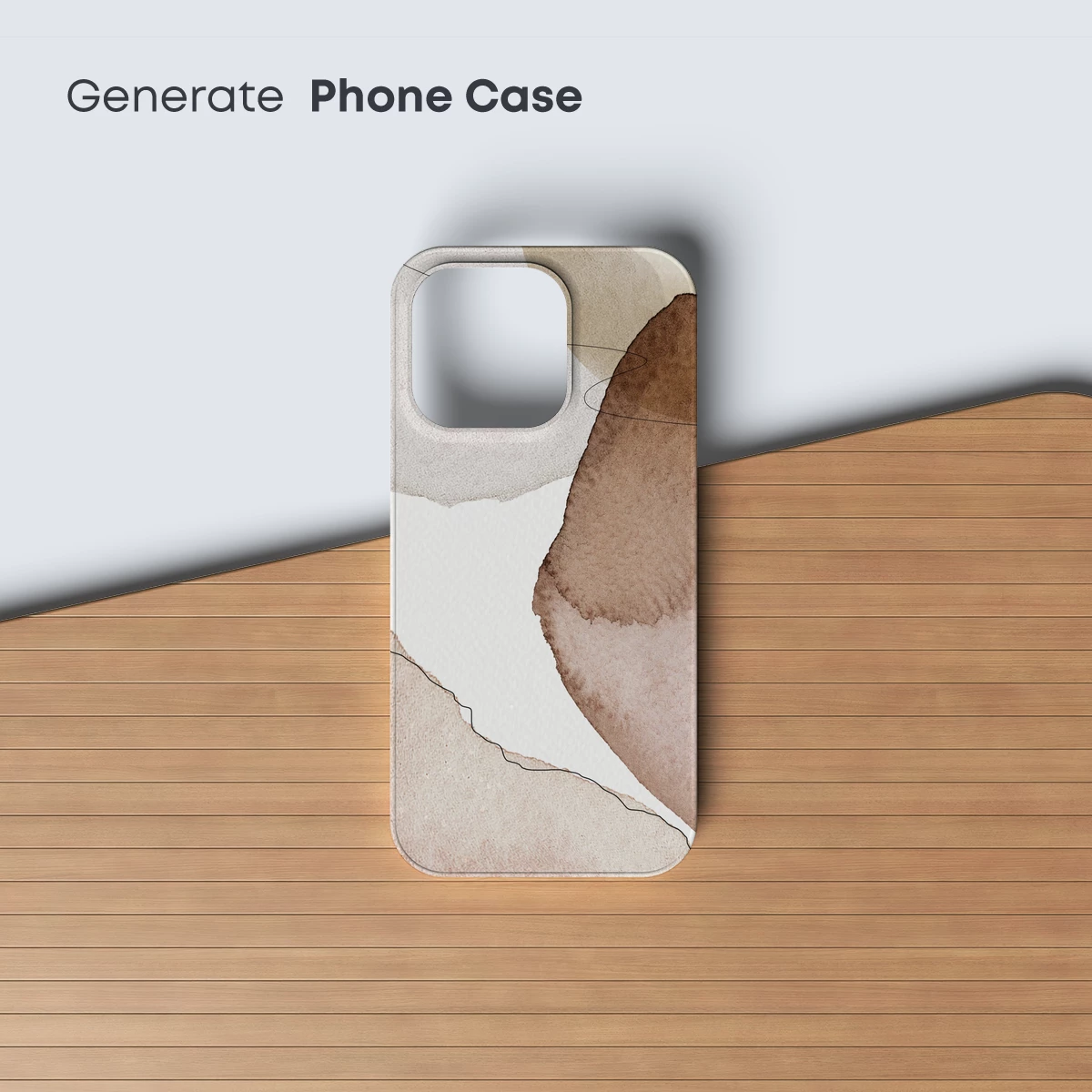 Abstract Watercolor Harmony: Earthy Tones Blend - Image 3