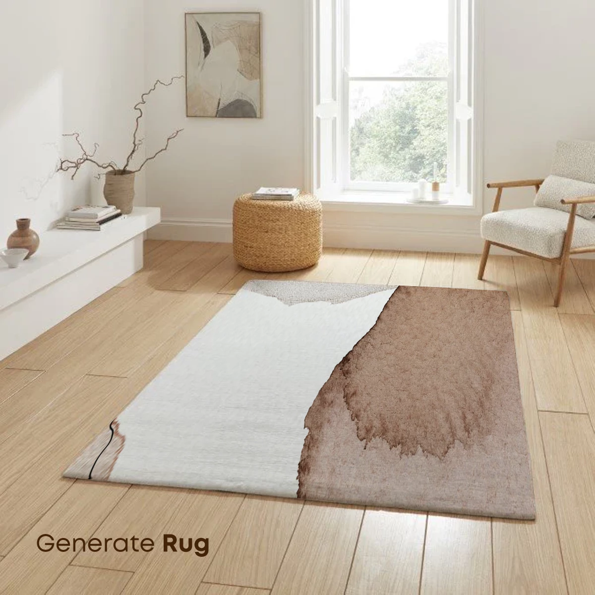 Abstract Watercolor Harmony: Earthy Tones Blend - Image 6