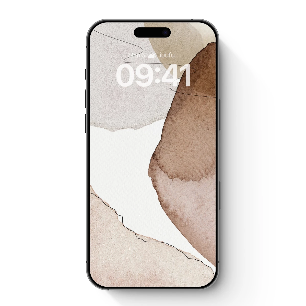 Abstract Watercolor Harmony: Earthy Tones Blend