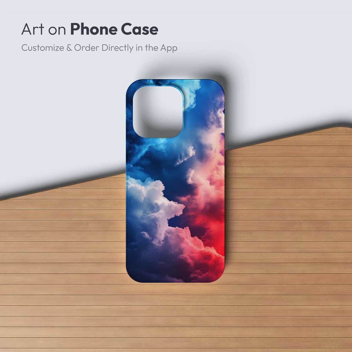 Duality of Skies: Blue and Red Clouds Clash - Image 3