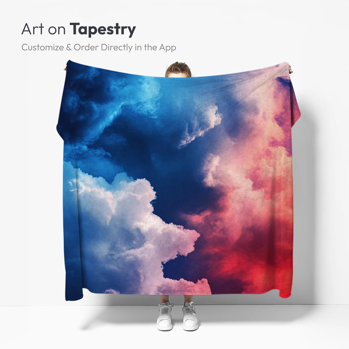 Duality of Skies: Blue and Red Clouds Clash - Image 5