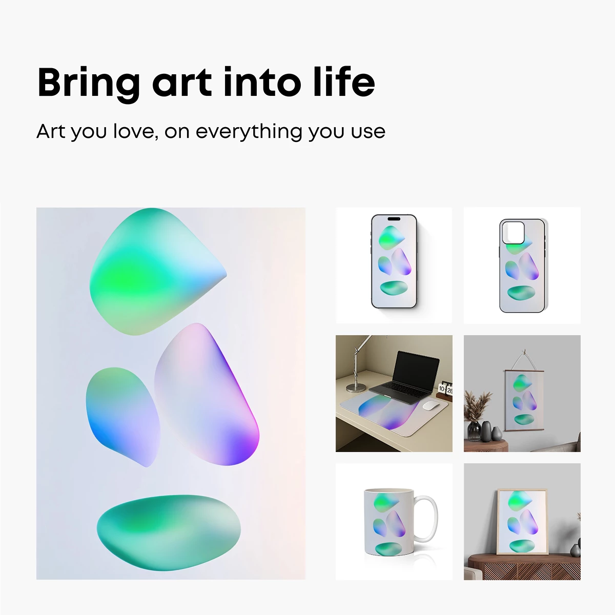 Gradient Pods: Ethereal Shapes in Harmony - Image 2