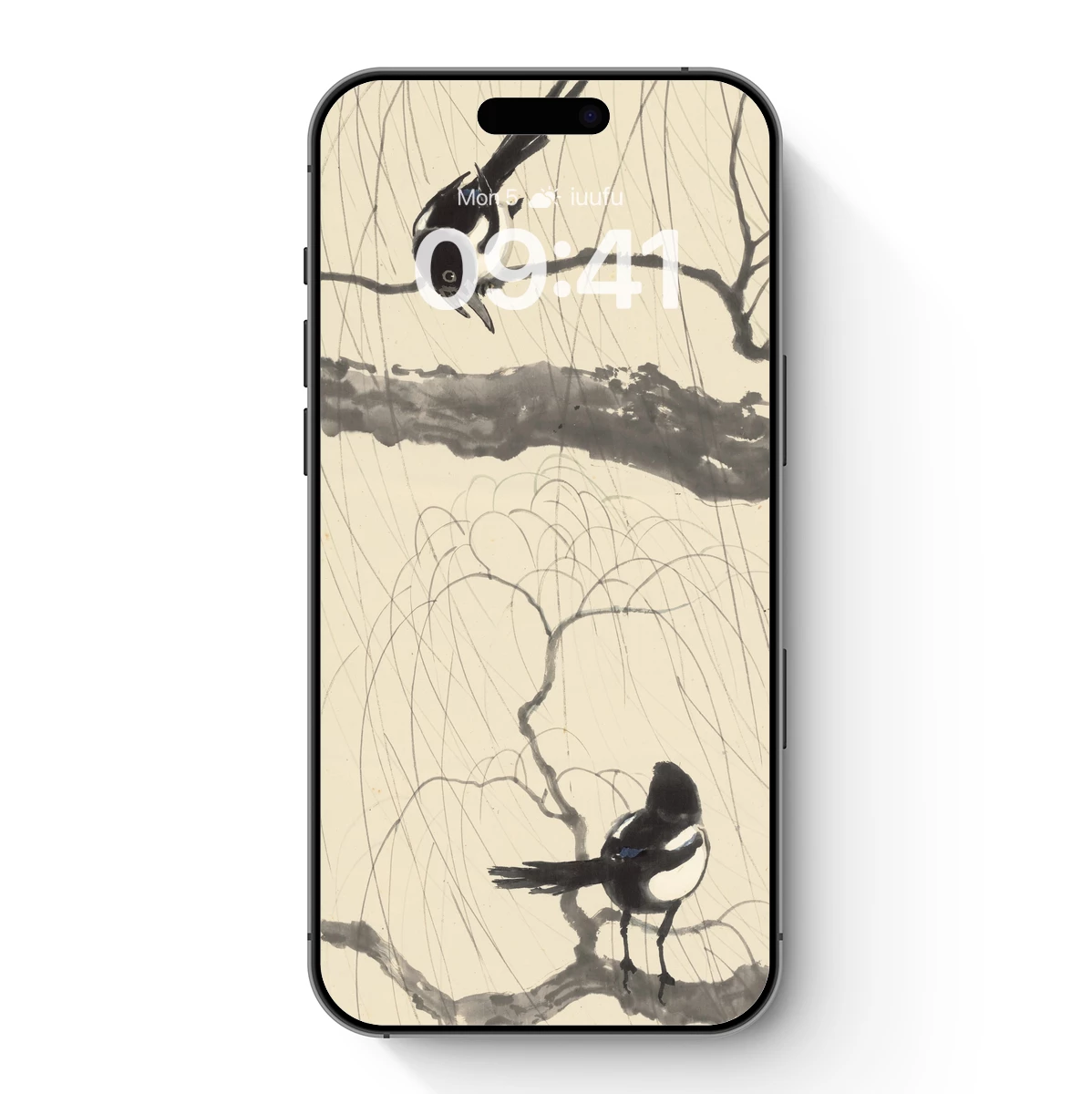 Elegant Magpies in Ink: A Dance of Branches and Feathers