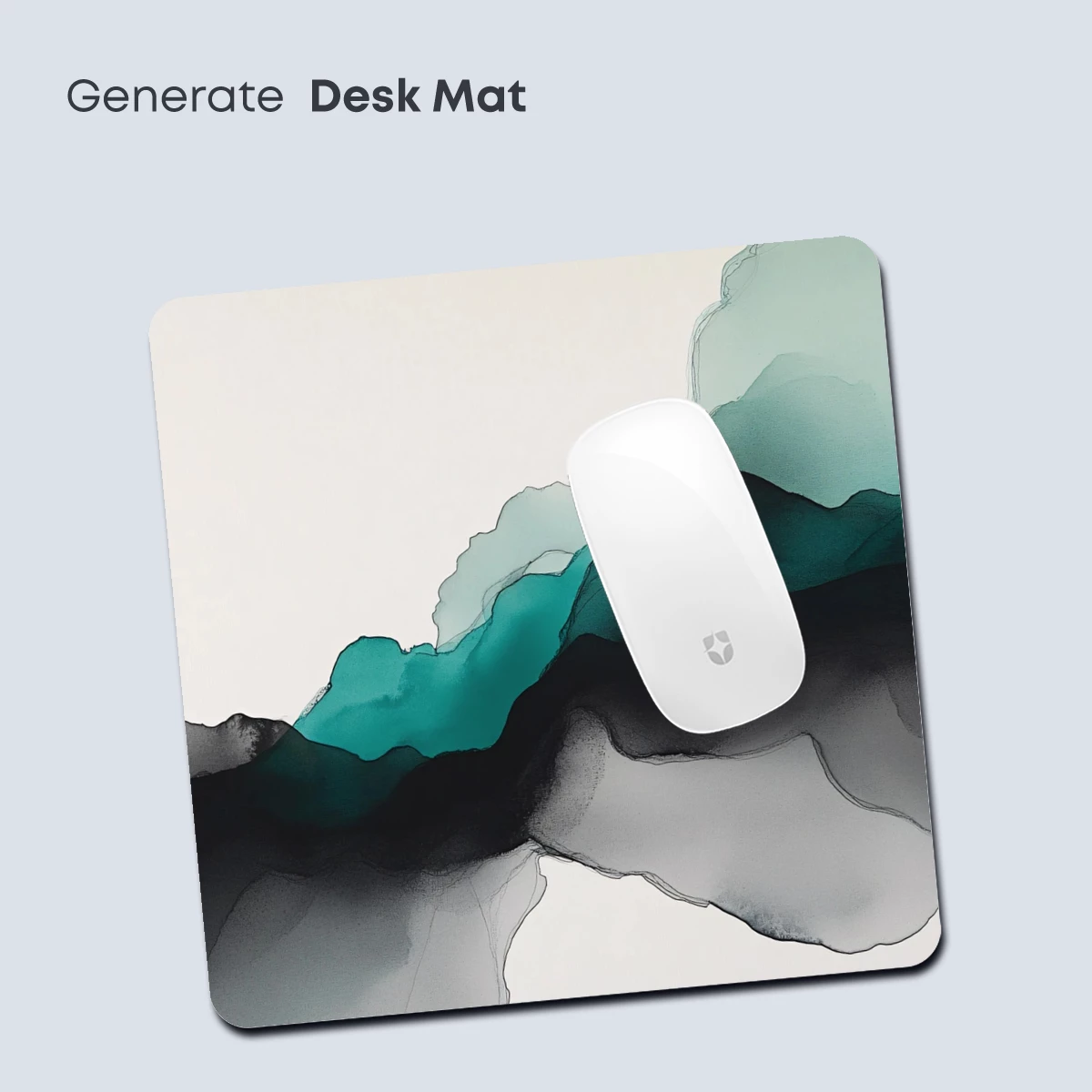 Ethereal Mountain Mirage: Teal and Shadow Fusion - Image 4