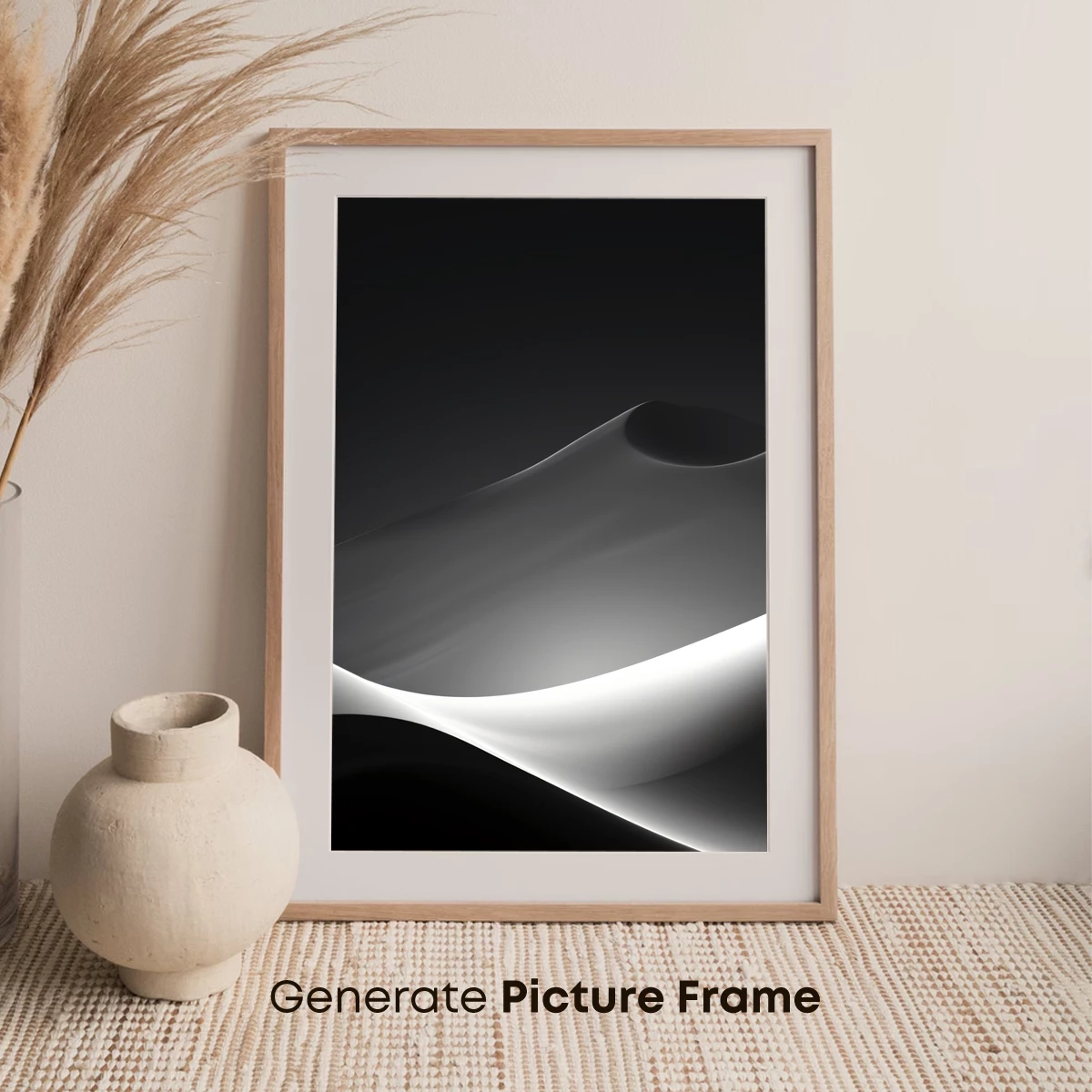Elegant Minimalist Flow: Monochrome Curves - Image 7