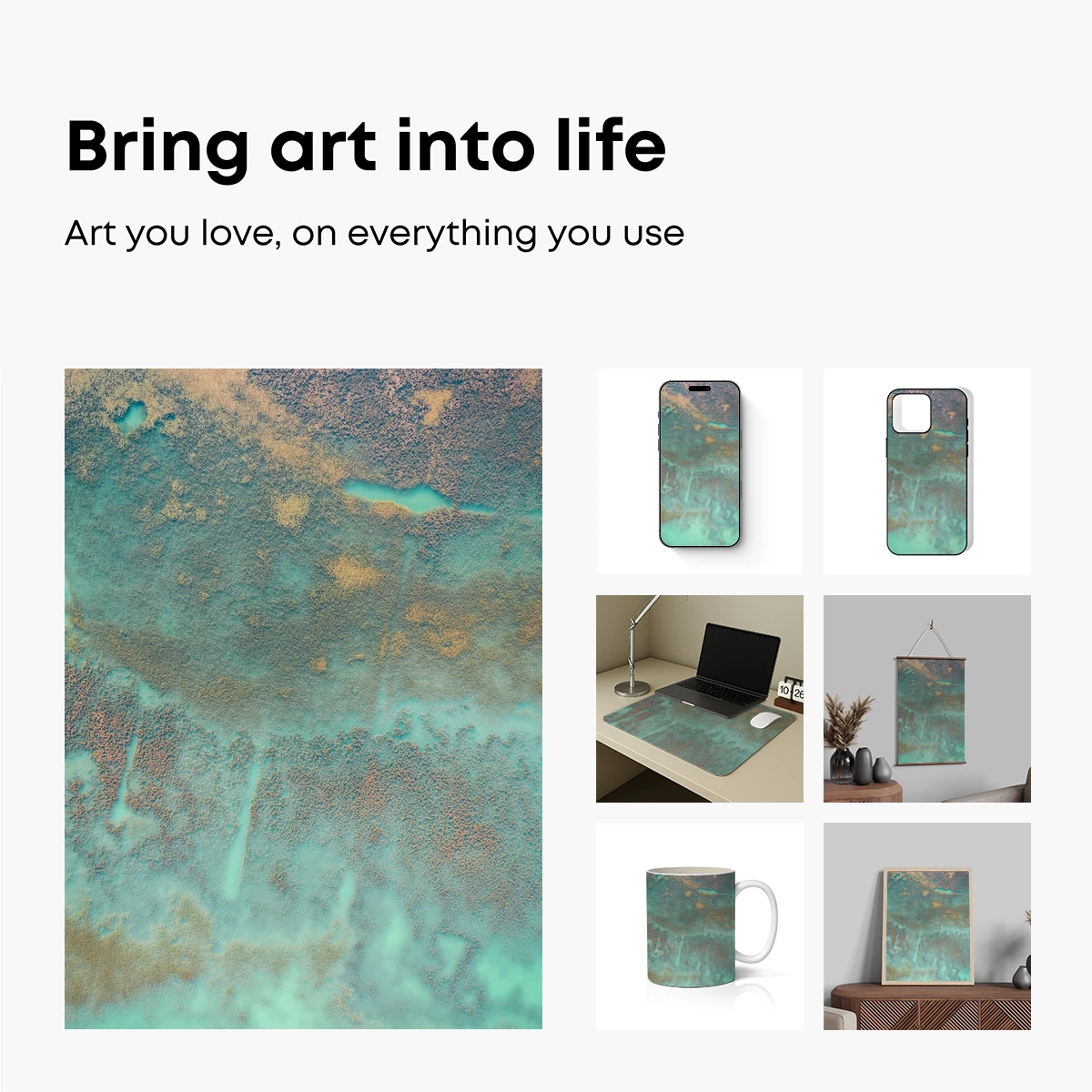 Aerial Turquoise Lagoon: Nature's Abstract Palette - Image 2