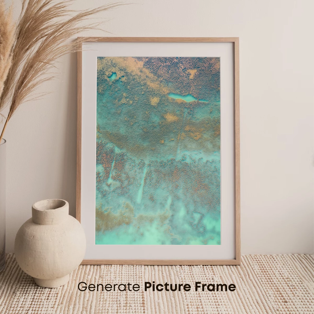 Aerial Turquoise Lagoon: Nature's Abstract Palette - Image 7