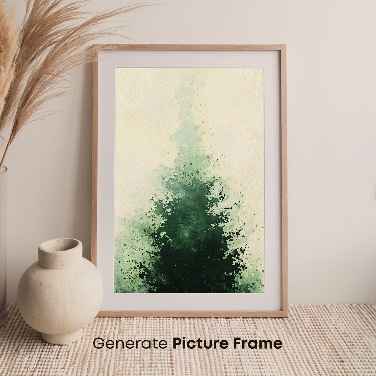 Emerald Mist: Abstract Green Watercolor Splash - Image 7