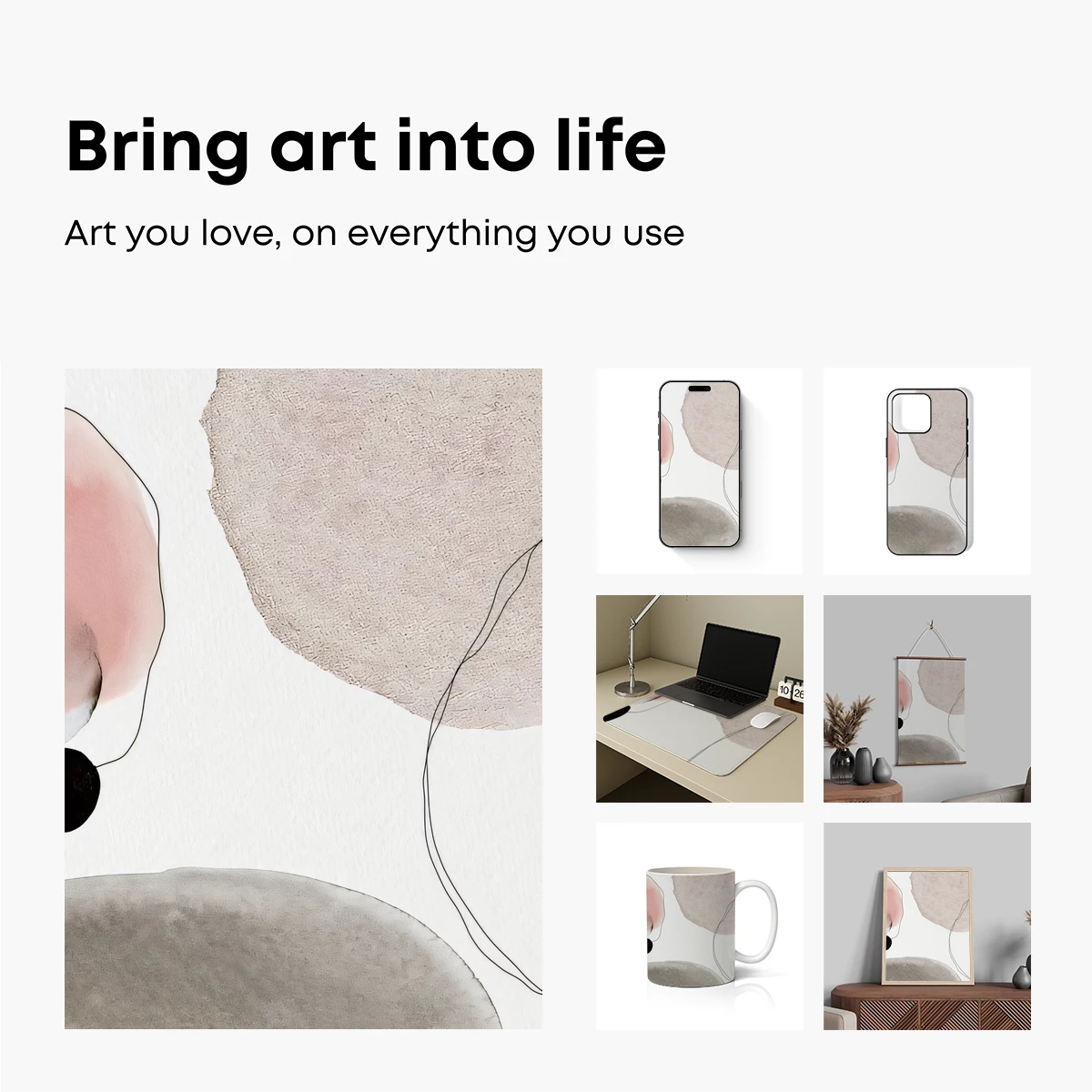 Abstract Whispers: Organic Shapes in Harmony - Image 2