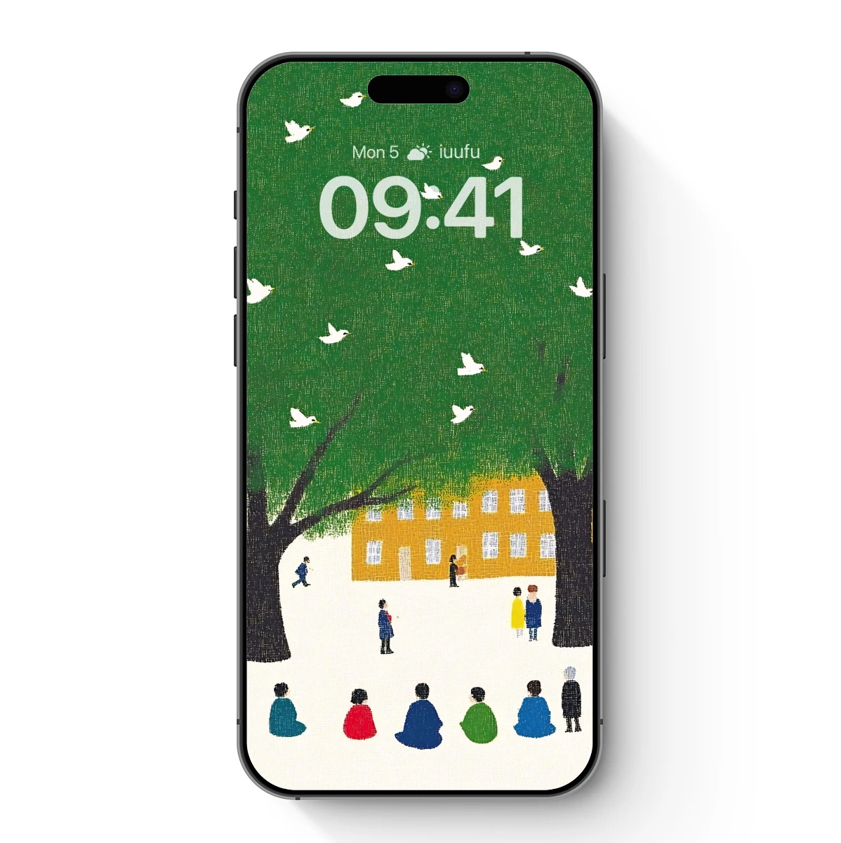 Harmony in the Square: A Vibrant Gathering Under Verdant Canopy