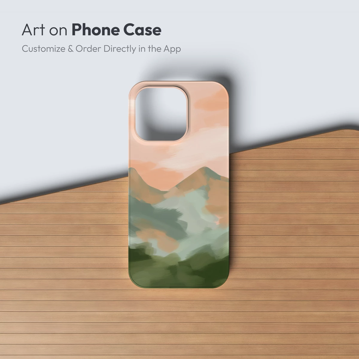 Pastel Peaks: Abstract Mountain Serenity - Image 3