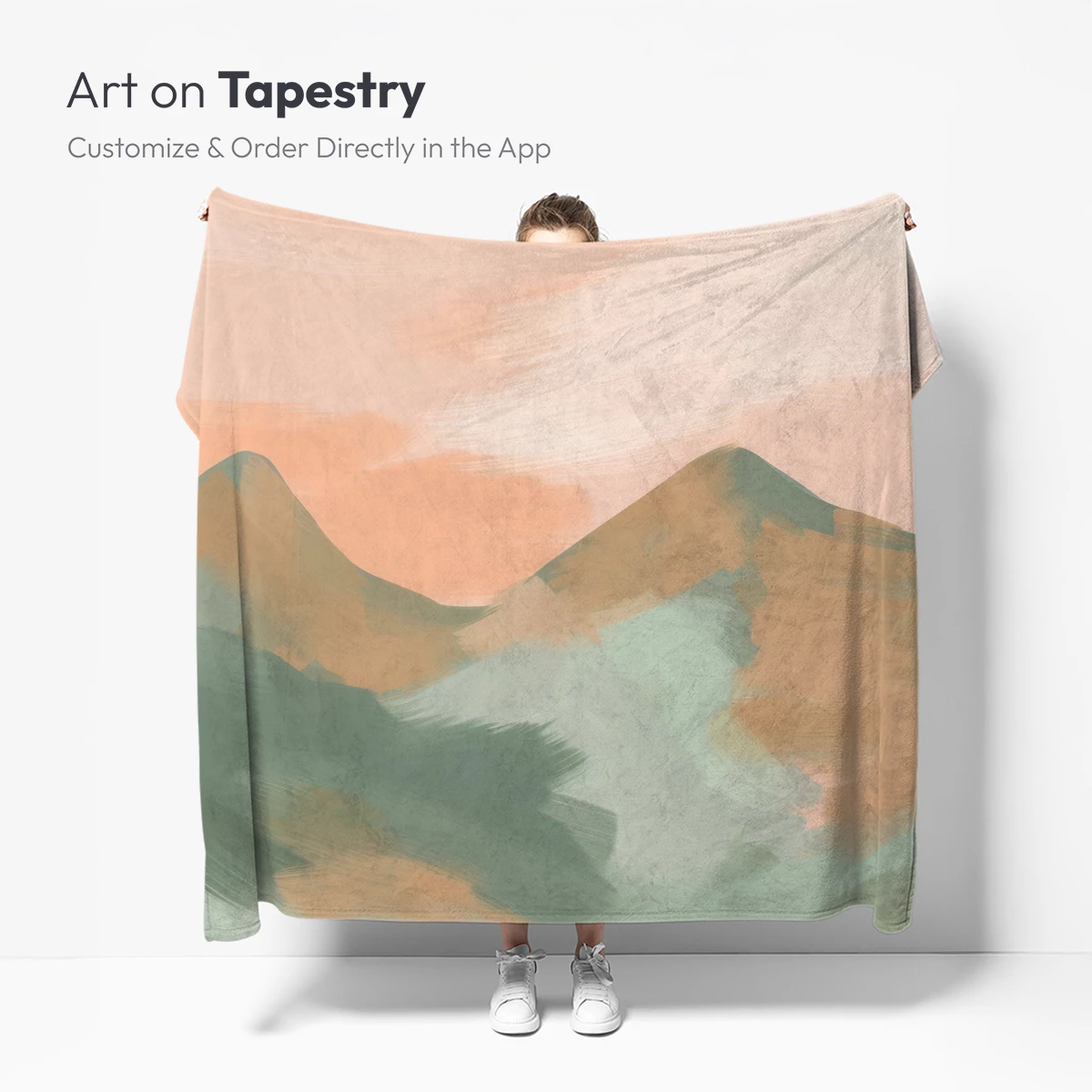 Pastel Peaks: Abstract Mountain Serenity - Image 5