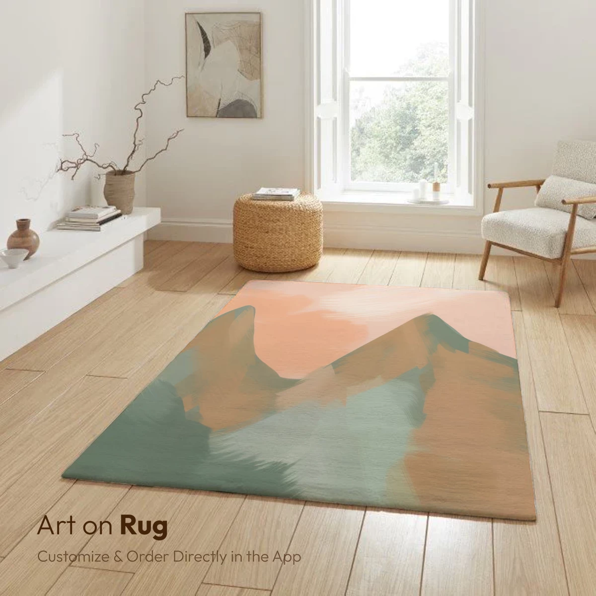 Pastel Peaks: Abstract Mountain Serenity - Image 6