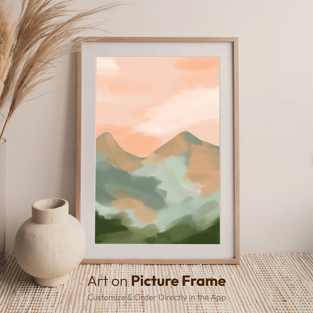 Pastel Peaks: Abstract Mountain Serenity - Image 7