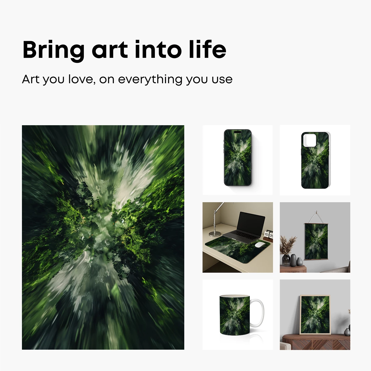 Forest Vortex: Dynamic Green Depths - Image 2