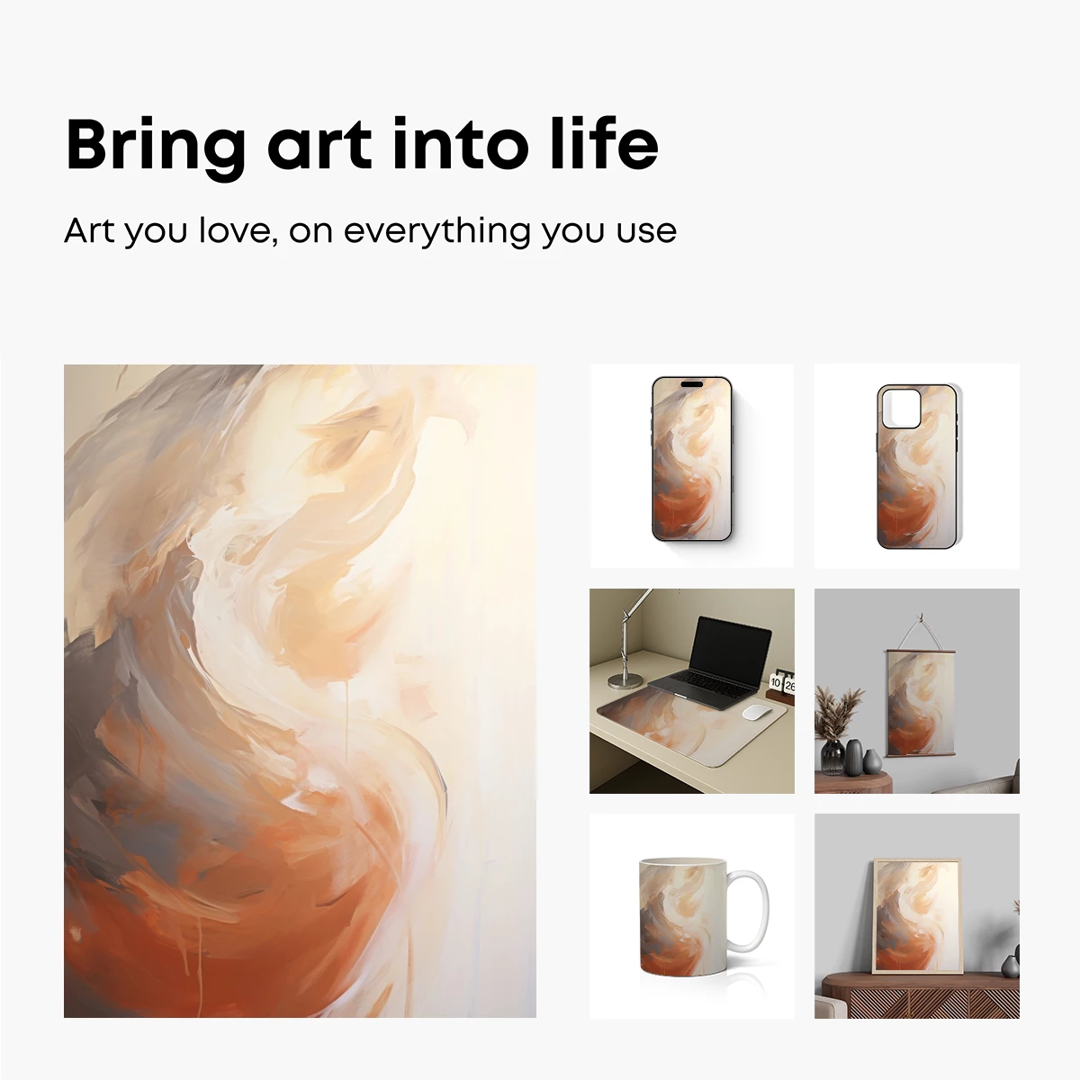 Abstract Maternity Glow: Brushstroke Embrace - Image 2