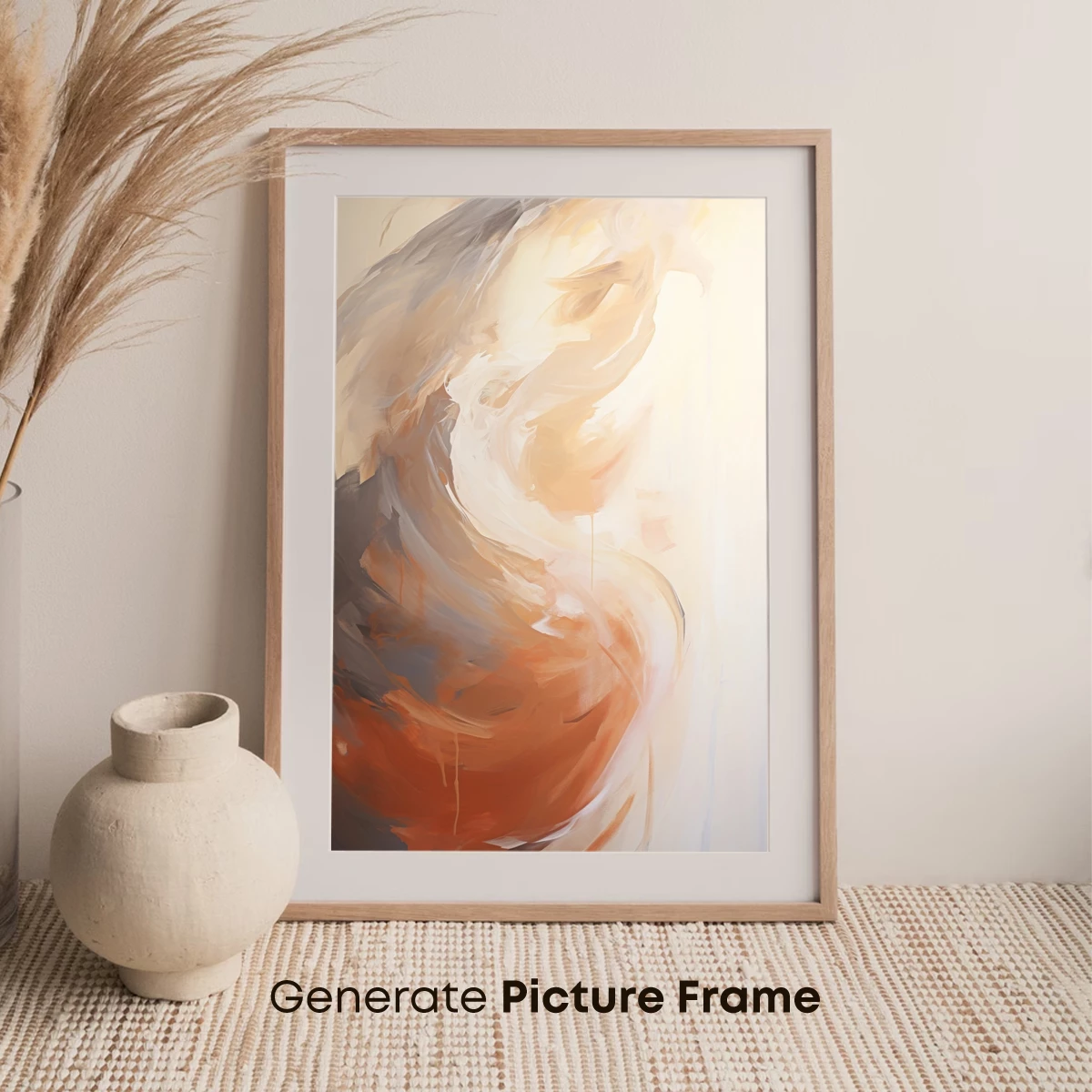 Abstract Maternity Glow: Brushstroke Embrace - Image 7