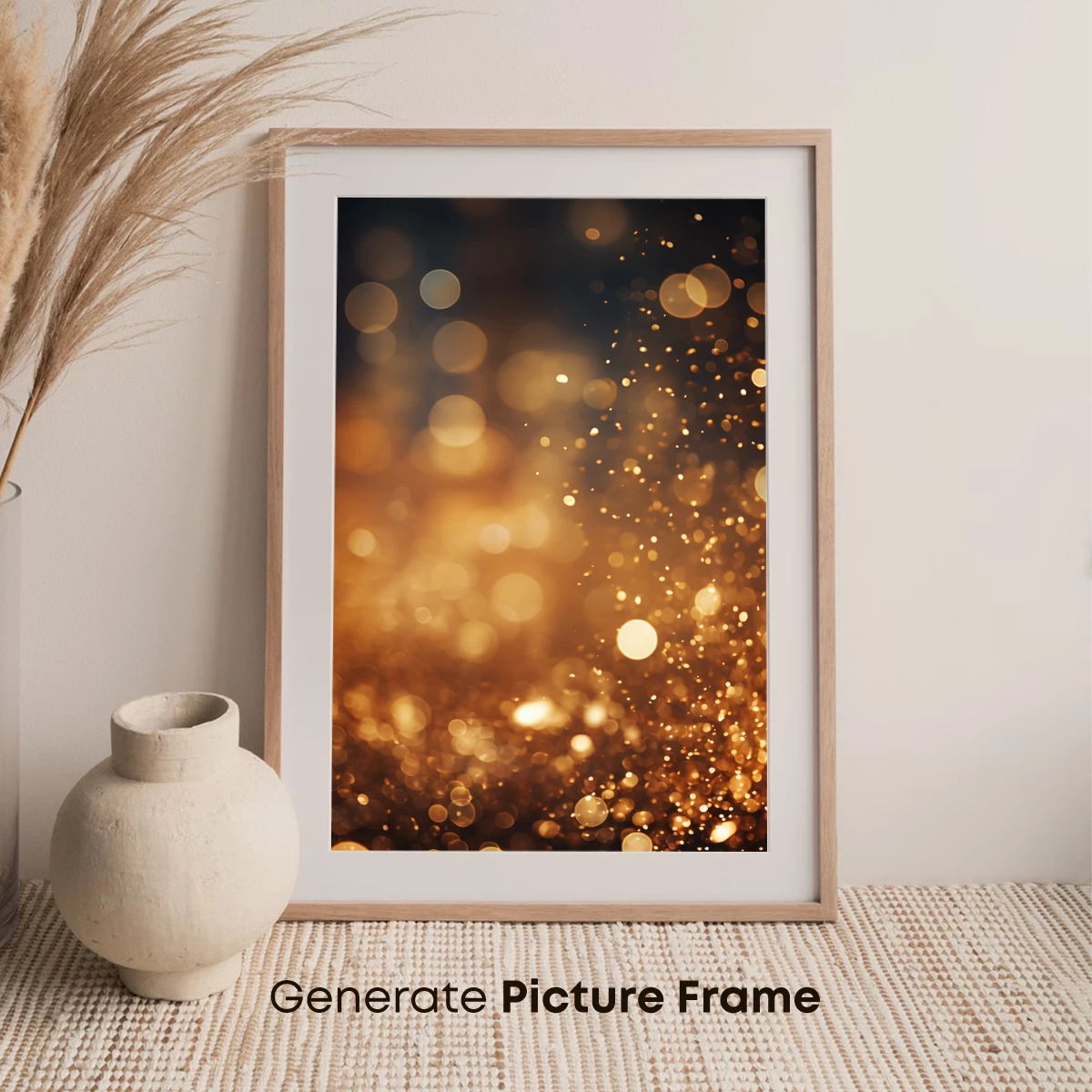 Golden Bokeh Symphony: A Dance of Light Particles - Image 7
