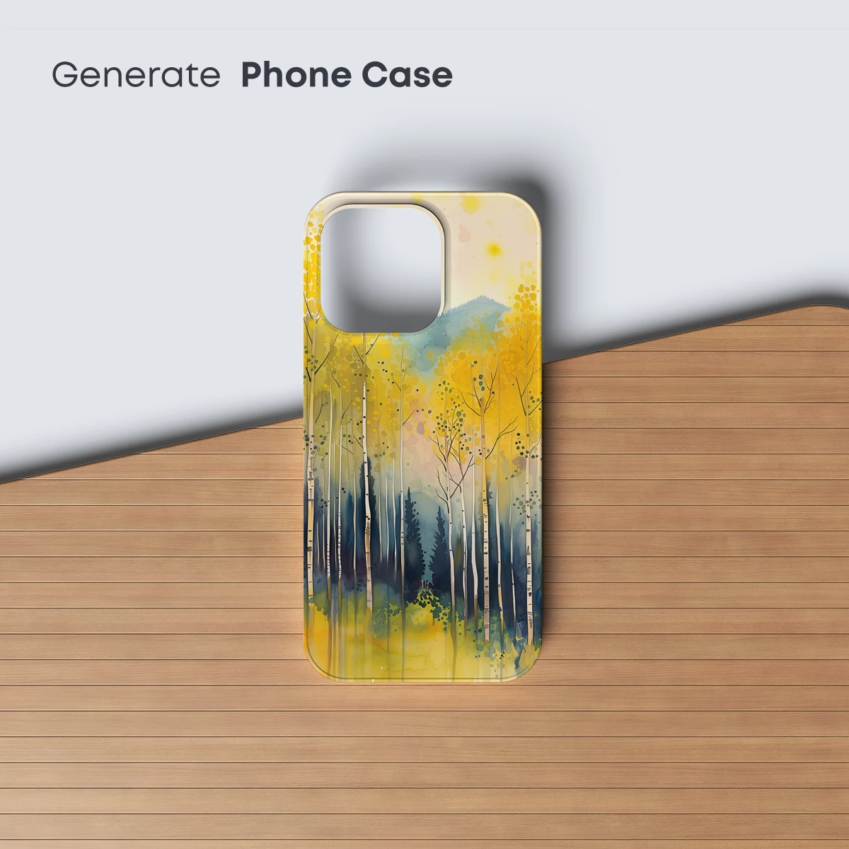 Golden Aspen Grove: Watercolor Harmony - Image 3