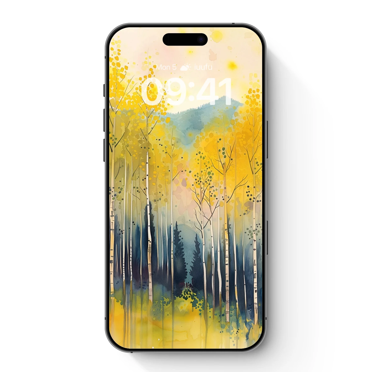 Golden Aspen Grove: Watercolor Harmony