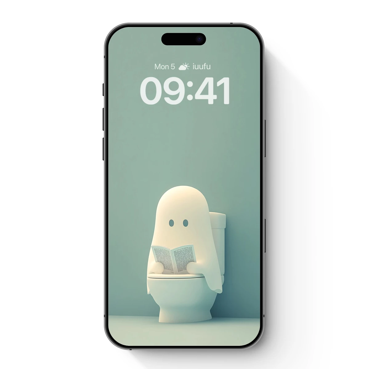 Ghostly Reader in Toilet: Surreal Minimalism