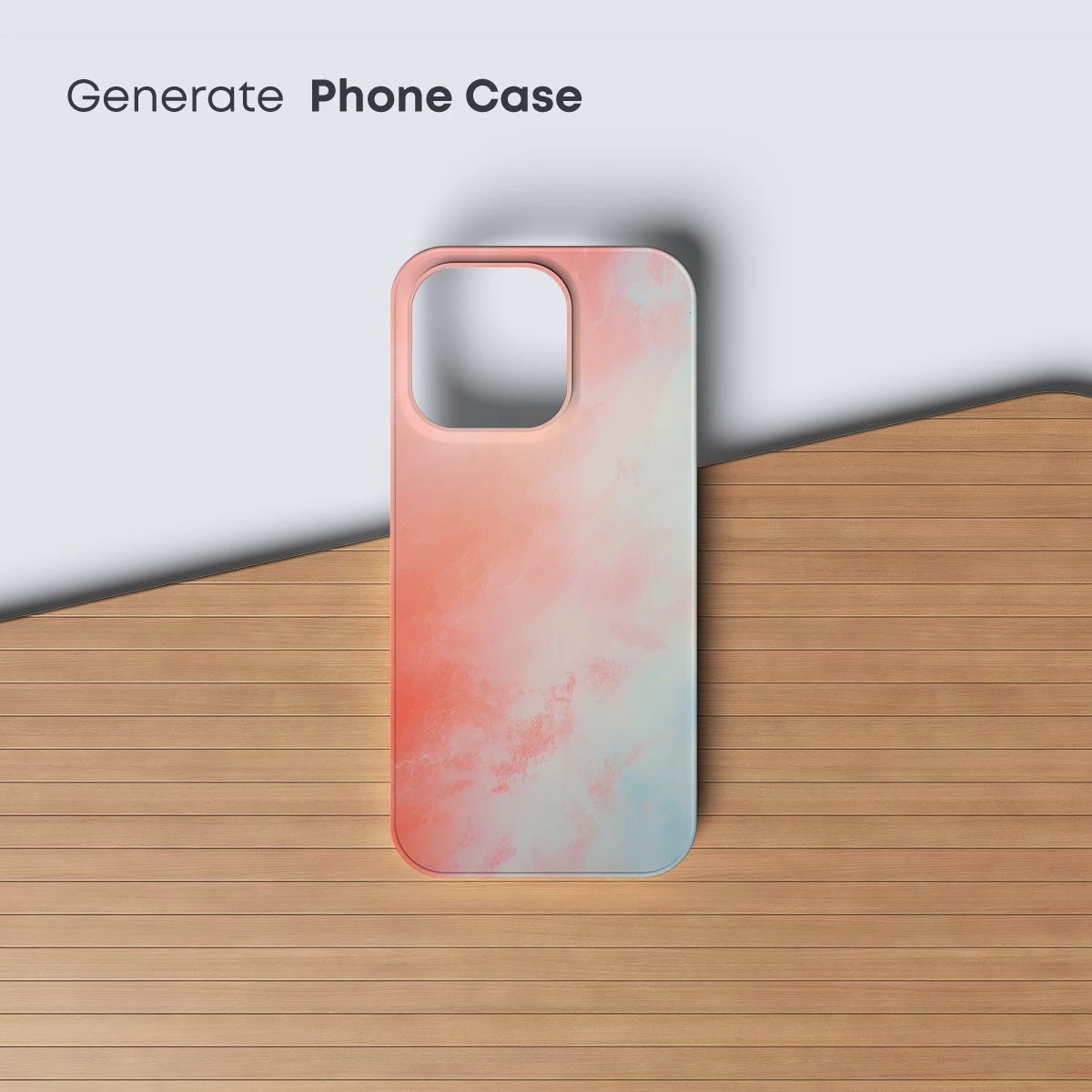 Coral Clouds: Abstract Pastel Fusion - Image 3