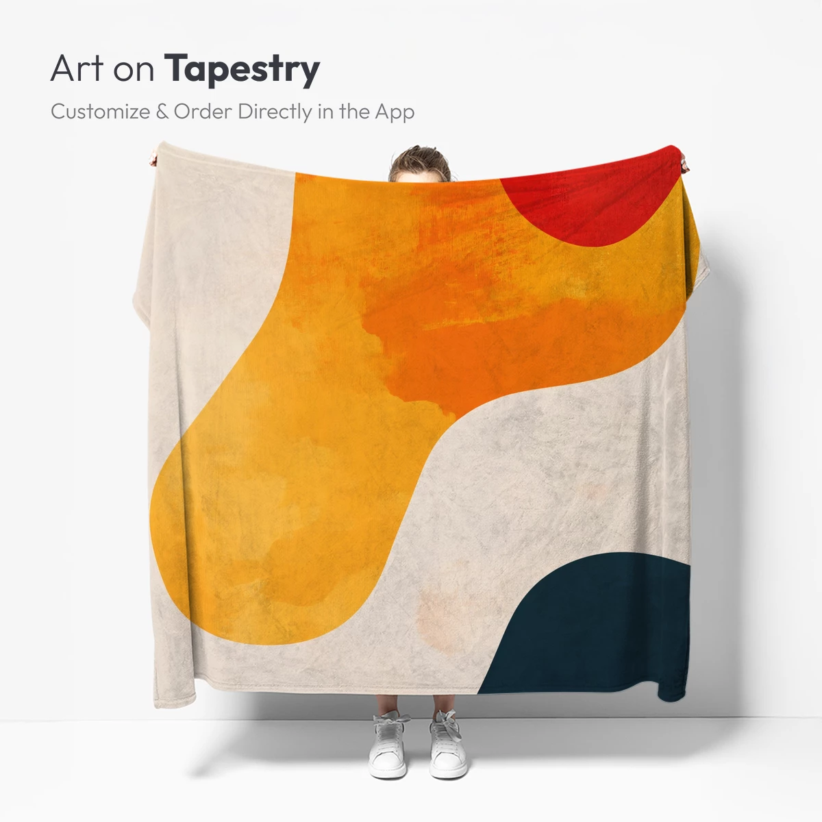 Abstract Fusion: Warm Tones and Bold Shapes - Image 4